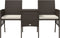 vidaXL - Tuinbank - met - tafeltje - en - krukken - tweezits - poly - rattan - bruin