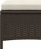 vidaXL - Tuinbank - met - tafeltje - en - krukken - tweezits - poly - rattan - bruin