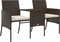 vidaXL - Tuinbank - met - tafeltje - en - krukken - tweezits - poly - rattan - bruin