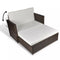 vidaXL - Tuinbank - poly - rattan - bruin