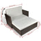 vidaXL - Tuinbank - poly - rattan - bruin
