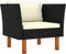 vidaXL - Tuinbank - poly - rattan - en - massief - eucalyptushout