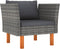 vidaXL - Tuinbank - poly - rattan - en - massief - eucalyptushout