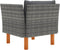vidaXL - Tuinbank - poly - rattan - en - massief - eucalyptushout