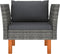 vidaXL - Tuinbank - poly - rattan - en - massief - eucalyptushout