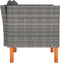 vidaXL - Tuinbank - poly - rattan - en - massief - eucalyptushout