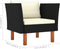vidaXL - Tuinbank - poly - rattan - en - massief - eucalyptushout