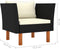 vidaXL - Tuinbank - poly - rattan - en - massief - eucalyptushout