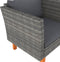 vidaXL - Tuinbank - poly - rattan - en - massief - eucalyptushout