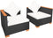 vidaXL - Tuinbank - poly - rattan - zwart