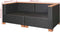 vidaXL - Tuinbank - poly - rattan - zwart