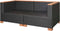 vidaXL - Tuinbank - poly - rattan - zwart