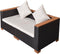 vidaXL - Tuinbank - poly - rattan - zwart