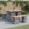 vidaXL - Tuinbank - schanskorfontwerp - 100x102x72 - cm - massief - douglashout