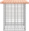 vidaXL - Tuinbank - Schanskorfontwerp - 100x70x72 - cm - massief - grenenhout