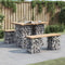 vidaXL - Tuinbank - schanskorfontwerp - 100x70x72 - cm - massief - grenenhout