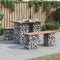 vidaXL - Tuinbank - Schanskorfontwerp - 100x70x72 - cm - massief - grenenhout