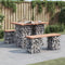 vidaXL - Tuinbank - Schanskorfontwerp - 100x70x72 - cm - massief - grenenhout