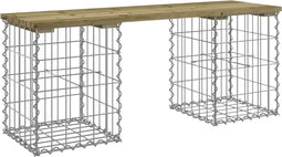 vidaXL - Tuinbank - schanskorfontwerp - 103x31x42 - cm - geïmpregneerd - hout