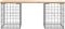 vidaXL - Tuinbank - Schanskorfontwerp - 103x31x42 - cm - massief - grenenhout