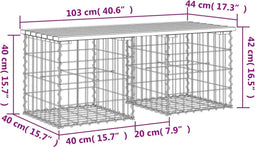 vidaXL - Tuinbank - schanskorfontwerp - 103x44x42 - cm - geïmpregneerd - hout
