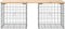 vidaXL - Tuinbank - Schanskorfontwerp - 103x44x42 - cm - massief - grenenhout