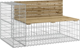 vidaXL - Tuinbank - schanskorfontwerp - 122x71x65,5 - cm - geïmpregneerd - hout