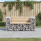 vidaXL - Tuinbank - schanskorfontwerp - 143x71x65,5 - cm - massief - grenenhout