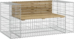 vidaXL - Tuinbank - schanskorfontwerp - 143x71x65,5 - cm - geïmpregneerd - hout