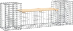 vidaXL - Tuinbank - schanskorfontwerp - 183x41x60,5 - cm - massief - grenenhout