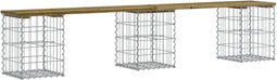 vidaXL - Tuinbank - schanskorfontwerp - 203x31x42 - cm - geïmpregneerd - hout