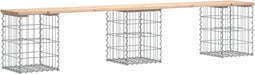 vidaXL - Tuinbank - Schanskorfontwerp - 203x31x42 - cm - massief - grenenhout