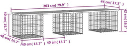 vidaXL - Tuinbank - schanskorfontwerp - 203x44x42 - cm - massief - douglashout