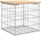 vidaXL - Tuinbank - schanskorfontwerp - 43x44x42 - cm - massief - grenenhout