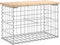 vidaXL - Tuinbank - schanskorfontwerp - 63x31,5x42 - cm - massief - grenenhout
