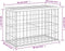 vidaXL - Tuinbank - schanskorfontwerp - 63x31,5x42 - cm - massief - douglashout
