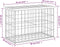 vidaXL - Tuinbank - schanskorfontwerp - 63x31,5x42 - cm - massief - grenenhout