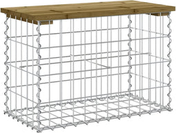 vidaXL - Tuinbank - schanskorfontwerp - 63x31,5x42 - cm - geïmpregneerd - hout