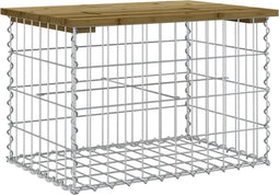 vidaXL - Tuinbank - schanskorfontwerp - 63x44x42 - cm - geïmpregneerd - grenenhout