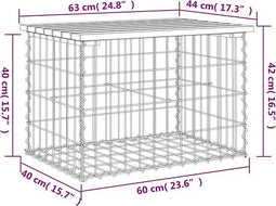 vidaXL - Tuinbank - schanskorfontwerp - 63x44x42 - cm - massief - douglashout