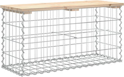 vidaXL - Tuinbank - schanskorfontwerp - 83x31,5x42 - cm - massief - grenenhout