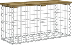 vidaXL - Tuinbank - schanskorfontwerp - 83x31,5x42 - cm - geïmpregneerd - hout