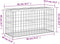 vidaXL - Tuinbank - schanskorfontwerp - 83x31,5x42 - cm - geïmpregneerd - hout