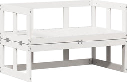vidaXL - Tuinbank - verlengbaar - massief - grenenhout - wit