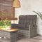 vidaXL - Tuinbank - verstelbaar - met - kussens - 118 - cm - poly - rattan - grijs