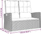 vidaXL - Tuinbank - verstelbaar - met - kussens - 118 - cm - poly - rattan - zwart