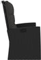 vidaXL - Tuinbank - verstelbaar - met - kussens - 118 - cm - poly - rattan - zwart