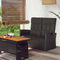 vidaXL - Tuinbank - verstelbaar - met - kussens - 118 - cm - poly - rattan - zwart