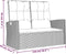 vidaXL - Tuinbank - verstelbaar - met - kussens - 118 - cm - poly - rattan - grijs
