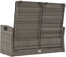 vidaXL - Tuinbank - verstelbaar - met - kussens - 118 - cm - poly - rattan - grijs